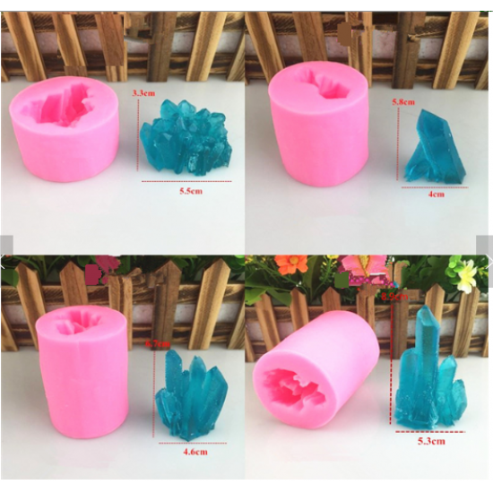 Set 4 Silicone Crystal Molds